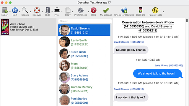Print iPhone text messages as a PDF.