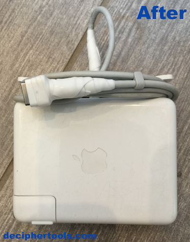Repaired MacBook Pro power cable.