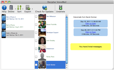 View all of your iPhone voicemail history in an organized and easy-to-navigate interface.