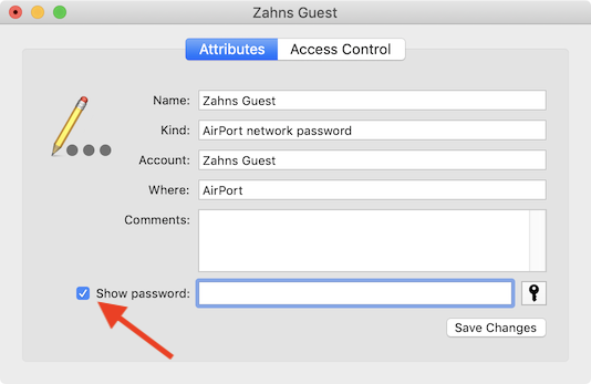 show password for wifi passwords in Keychain Access